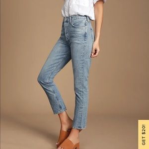 AGOLDE Rylie light wash high rise straight